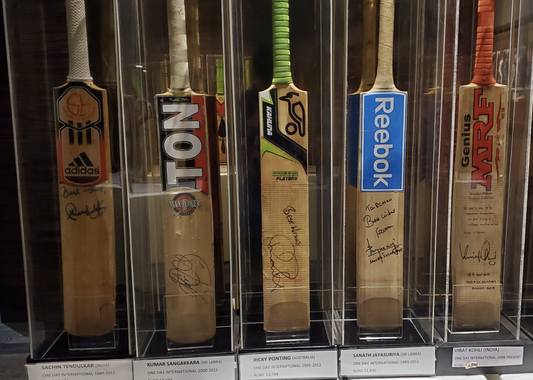 Bats used by the top 5 Runscorers